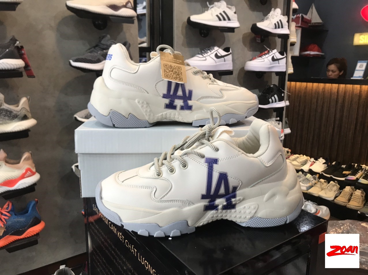 giày MLB trắng, MLB LA trắng