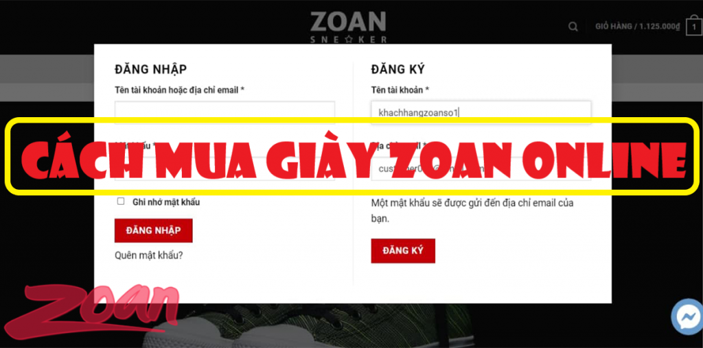 giày ZOAN, cách mua giày ZOAN online