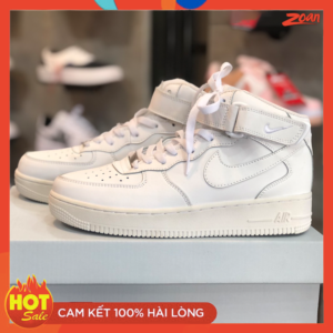 Nike Air Force 1 Trắng Cổ Cao, Giày Zoan, Giày Unisex, Giày Nam, Giày Nữ, Giày Cao Cổ, Giày Cổ Cao, Giày Thương Hiệu, Giày Nike