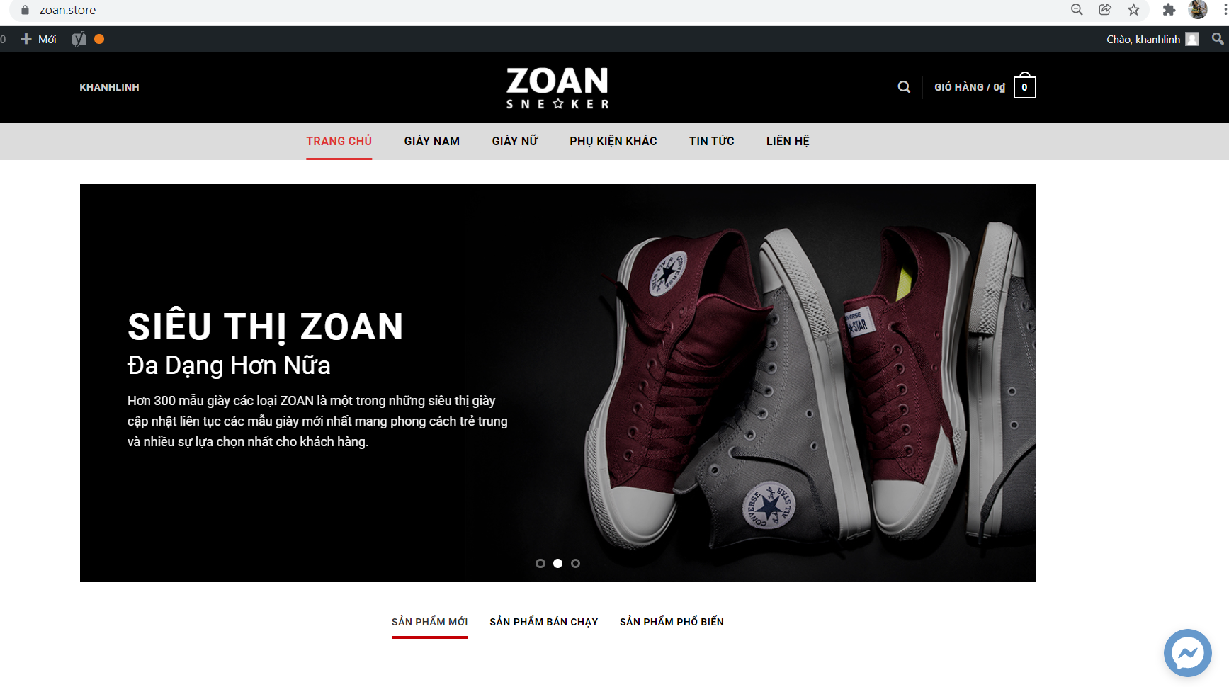 trang chủ giày ZOAN, siêu thị giày ZOAN, ZOAN store