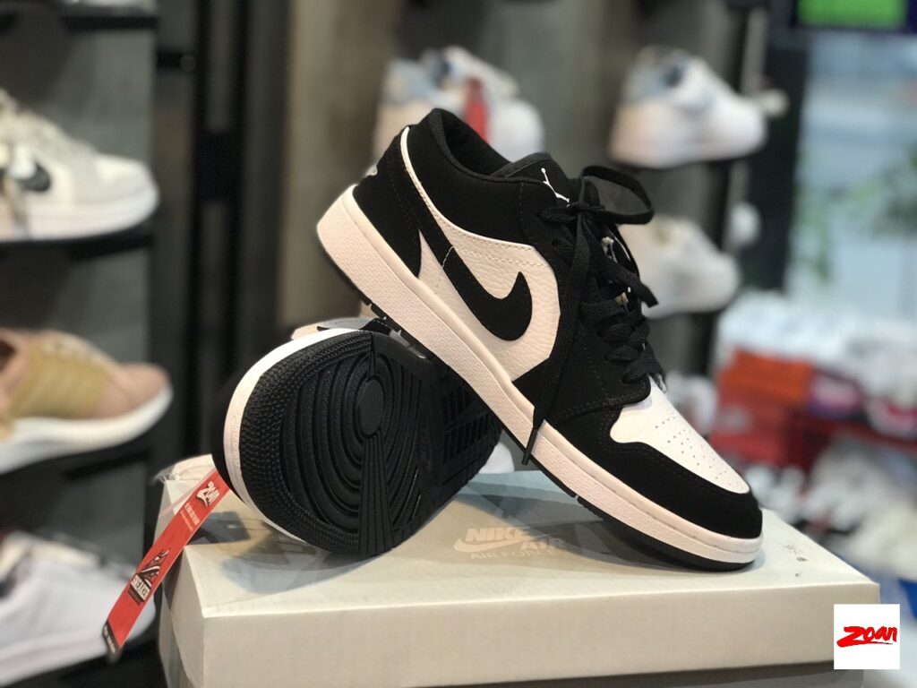 giày Nike jordan 1 low, Nike Black white