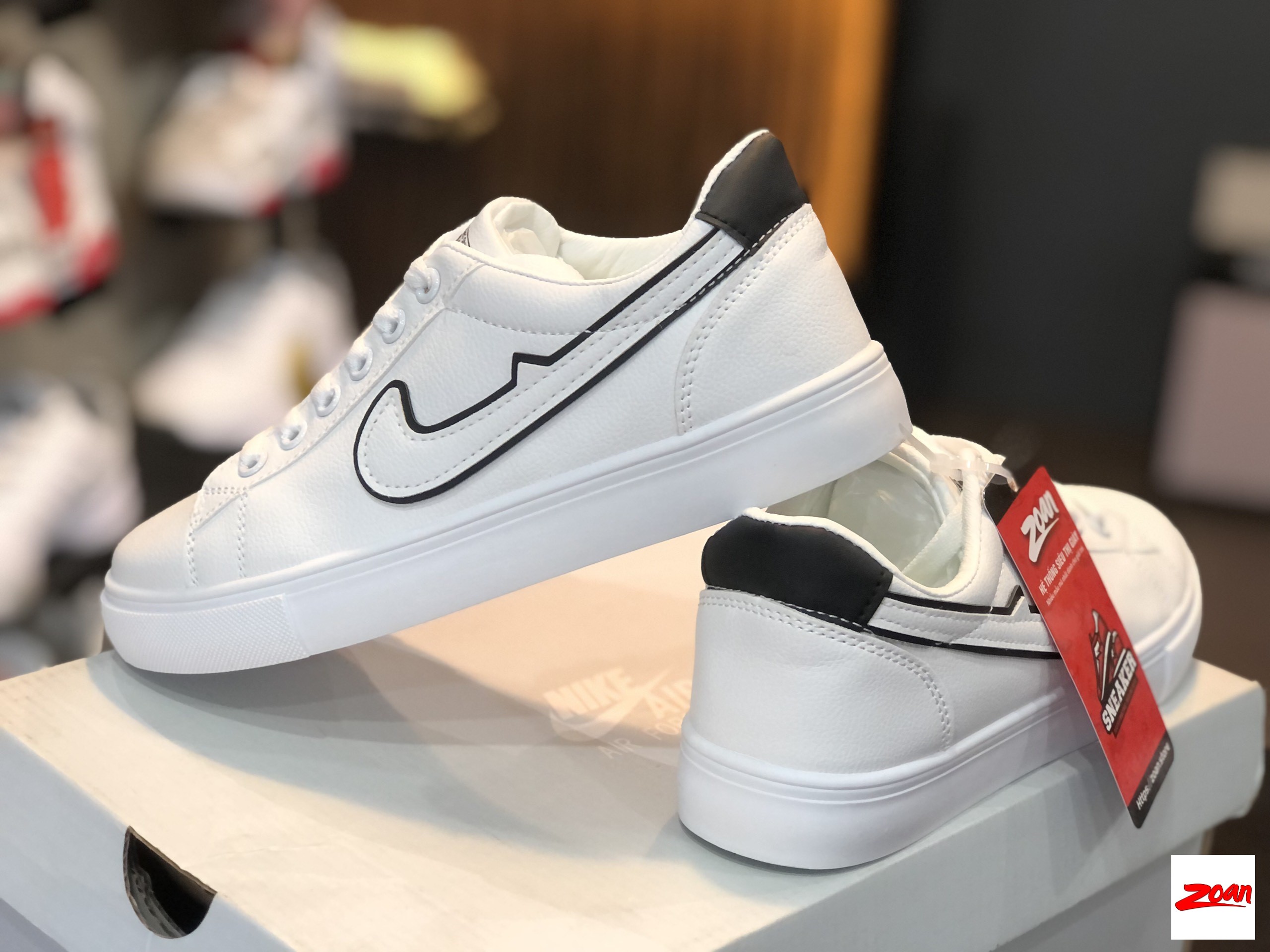 sneaker Nike, giày Nike cổ thấp, giày Nike trắng