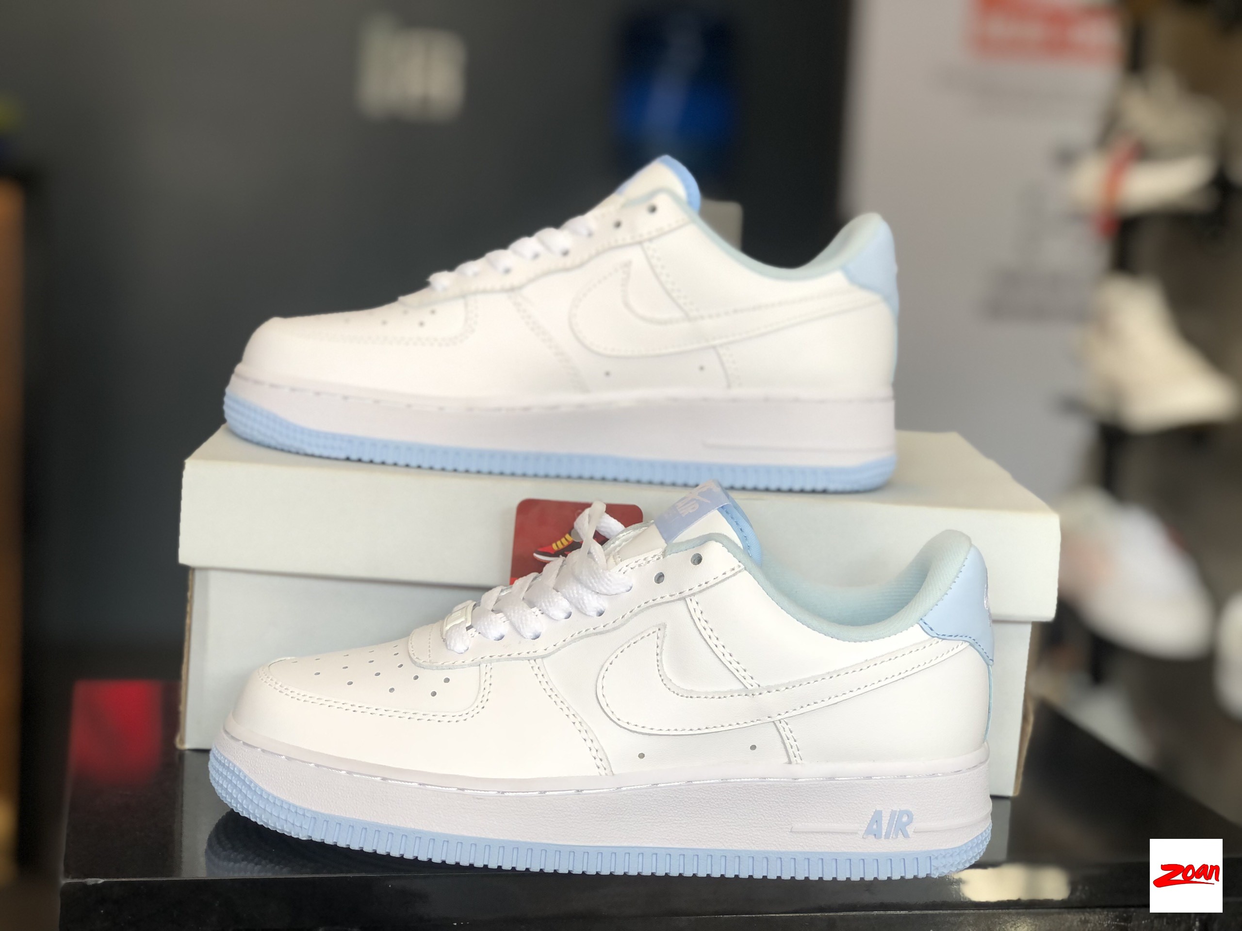 giày Nike rep 1:1, Nike Air Force 1 Low Blue White, giày Nike Air Force 1 Low