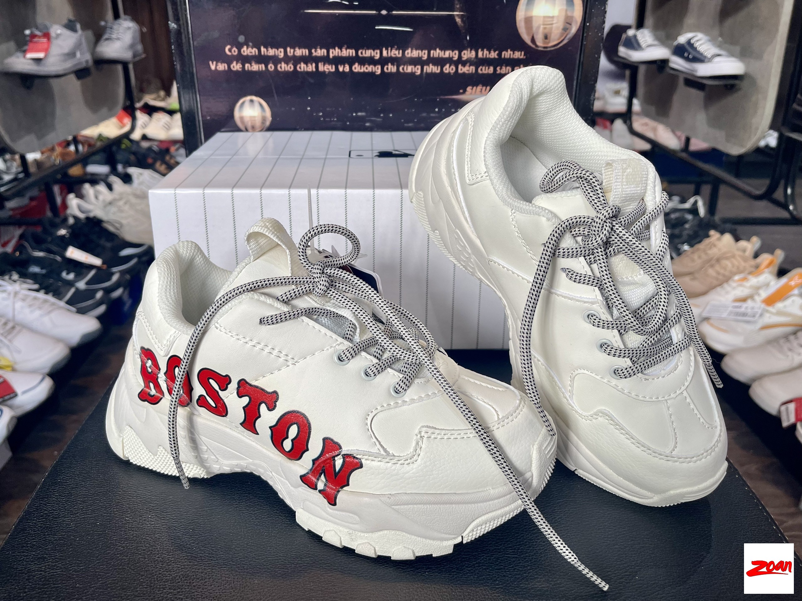 MLB Big Ball Chunky P Boston Red Sox Ivory, giày MLB big ball chunky Boston